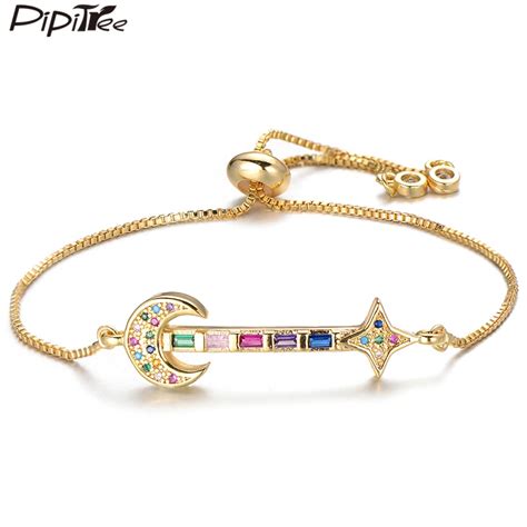 Pipitree pulsera brillante de circonia cúbica para mujer brazalete