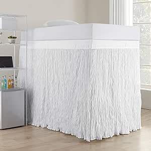 Amazon Dormco Crinkle Extended Bed Skirt Twin Xl Panel Set