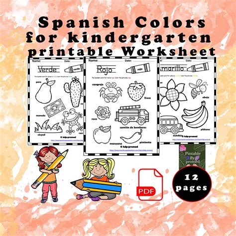 Free Spanish Worksheets For Kindergarten Lovetoknow Worksheets Library