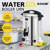 Maxkon 28L Stainless Steel Hot Water Urn 2500W Electric Hot Beverage Dispenser With Boil Dry