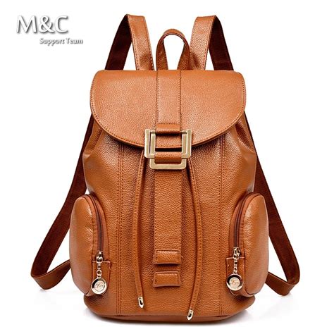 New 2016 Genuine Leather Backpacks Women Bags Ladies Brand Backpack ...