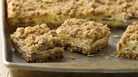 Rhubarb Cheesecake Bars Recipe