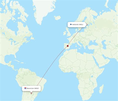 All Flight Routes From Asuncion To Helsinki ASU To HEL Flight Routes