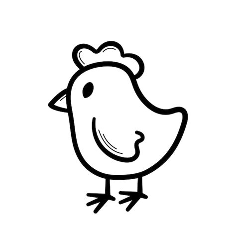 Premium Vector Chick Hand Drawn Baby Chicken Element In Doodle Sketch