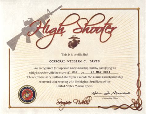 Usmc Rifle High Shooter Award