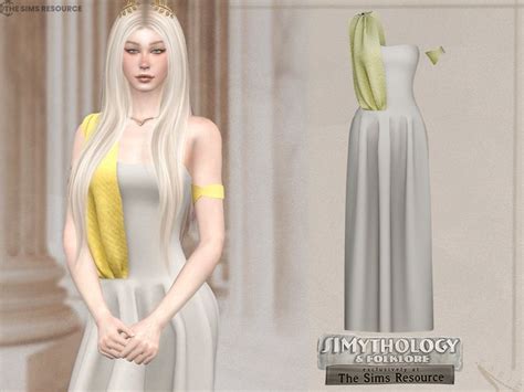 The Sims Resource Simythology Rhea Dress Sims 4 Body Mods Dress