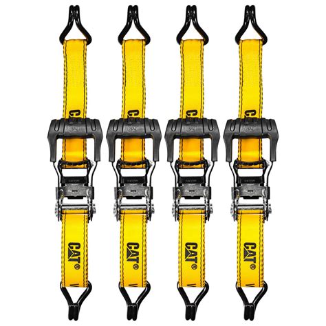 Cat® 4 Piece 16 Ft Heavy Duty Ratcheting Tie Down Straps 1000 Lb