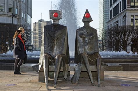 Sculptures Across London S Canary Wharf Don Red Noses For Comic Relief