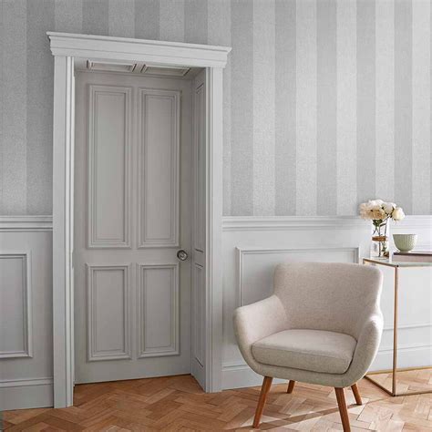 Heritage Stripe Grey Wallpaper | Grey Wallpaper | Graham & Brown