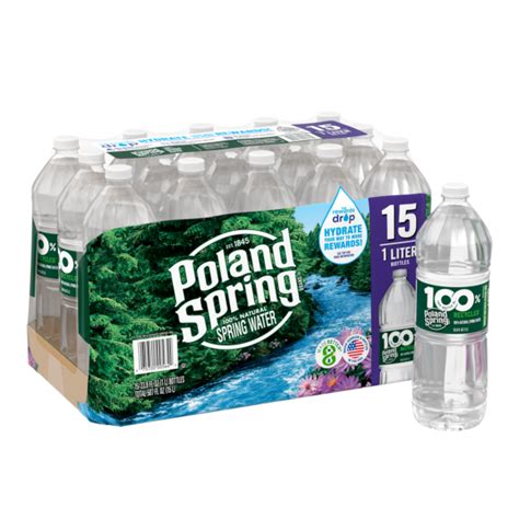 Poland Spring® Bottled Water | 1 Liter 15-Pack | ReadyRefresh