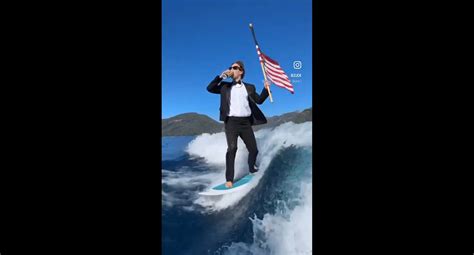 Mark Zuckerberg Celebrates 4th Of July While Surfing