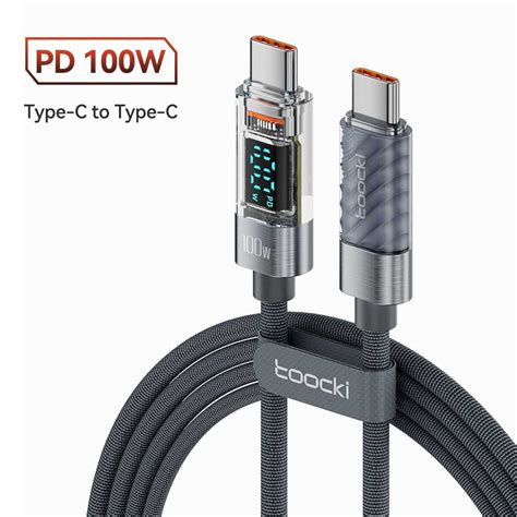 Jual Toocki Kabel Data Type C To Type C Fast Charging Led