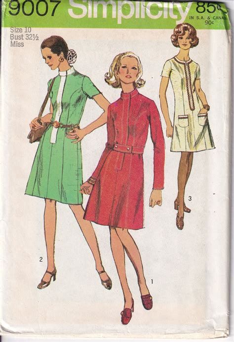 1970 Dress Patterns 1970s Sewing Patterns Simplicity Sewing Patterns