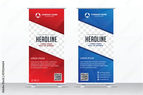 Banner Roll Up Design Business Concept Graphic Template Roll Up For