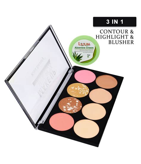 Kiss Beauty 3in1 Contour Highlighter Blusher Contour Kit Pack Of 2