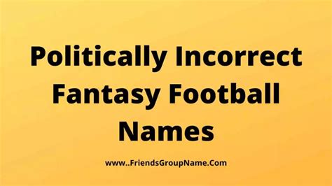 Funny Fantasy Football Team Names Artofit