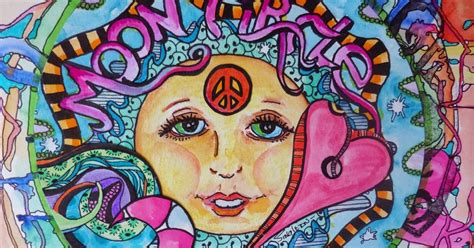 Just Give Me Peace We Circled The Moon Singleton Hippie Art