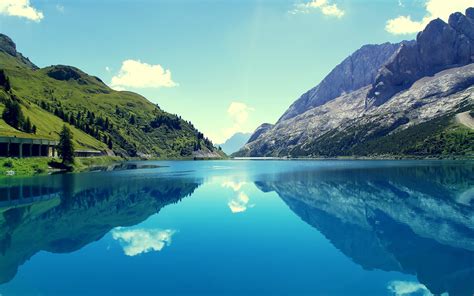 Sfondi Alberi Paesaggio Montagne Acqua Natura Riflessione