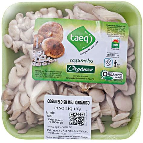 Cogumelo Shimeji Branco Orgânico TAEQ Bandeja 150g Clube Extra