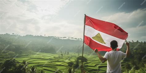 Premium AI Image | indonesia independence day flag