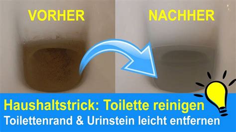 Toilette Reinigen Toilettenr Nder Urinstein Beseitigen Kalkflecken