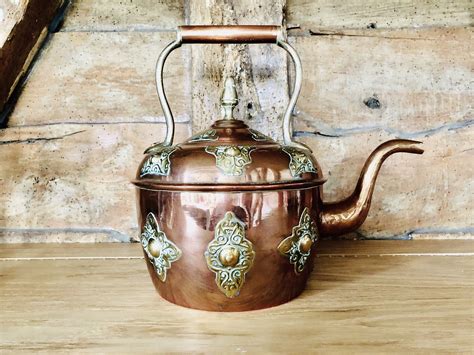 French Vintage Copper Tea Kettle Stove Top Kettle Copper Pots And