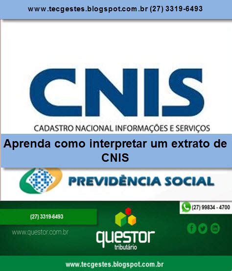 Grupo Tecgest Empresarial Aprenda Como Interpretar Um Extrato De Cnis