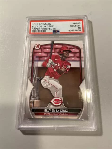 2023 BOWMAN PAPER Prospects Elly De La Cruz Cincinnati Reds PSA 10 RC