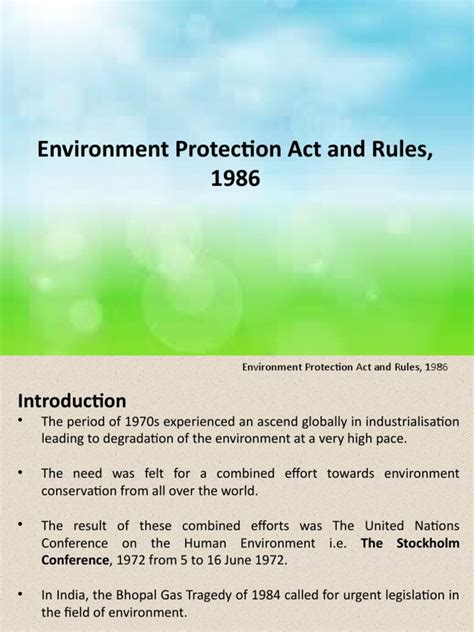 The Environment Protection Act 1986 Download Free Pdf Environmental Protection Pollution