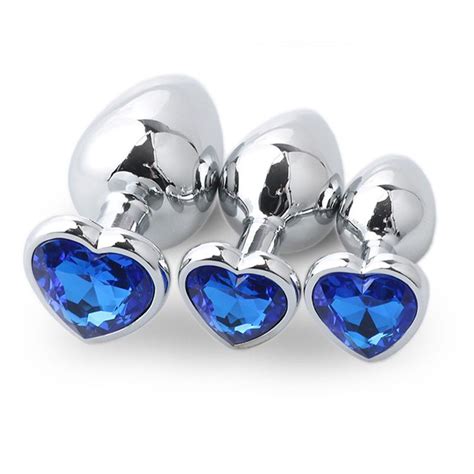 Metal Jewel Butt Plug Stainless Steel Crystal Anal Plug Free