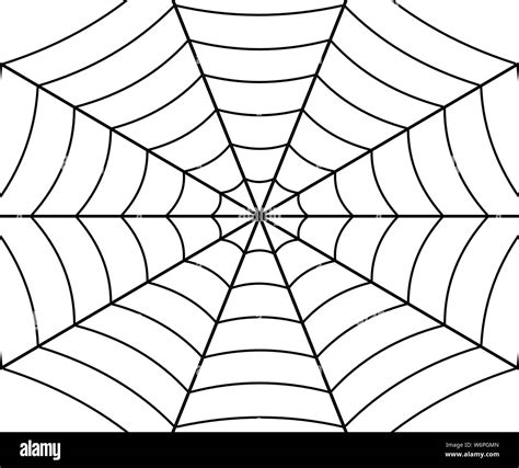 Spider Web Illustration Vector Cobweb Template For Your Design Stock