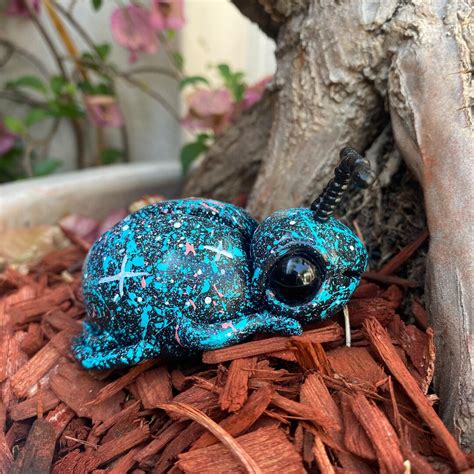 Magic Blue Bug Figurine Polymer Clay Sculpture Art Paint Etsy