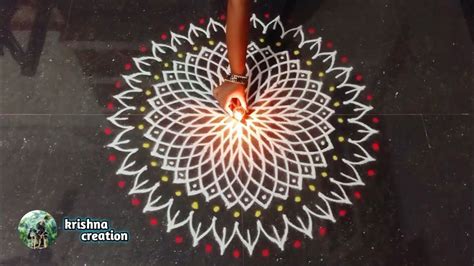 Karthigai Deepam Special Rangoli Design | Deepam Muggulu | Rangoli ...