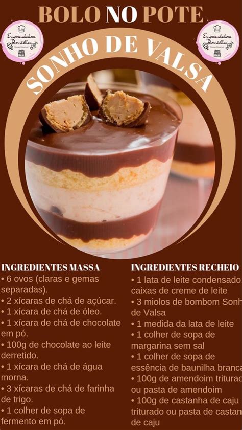 Bolo No Pote Lucrativo Doces Gourmet Lucrativos Receitas Bolo De