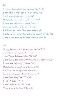 Multiplication Rhymes By Abigail Pendley TPT