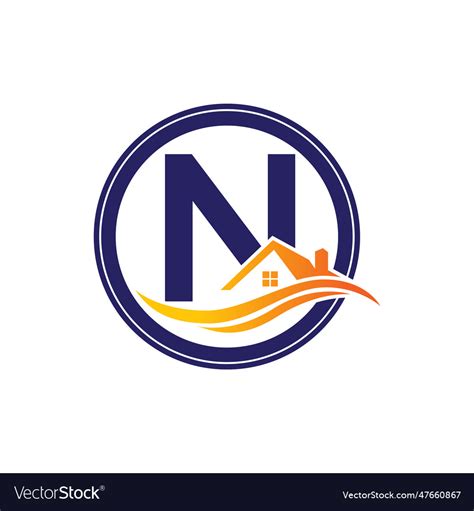 Letter N Logo Template Colorful N Royalty Free Vector Image