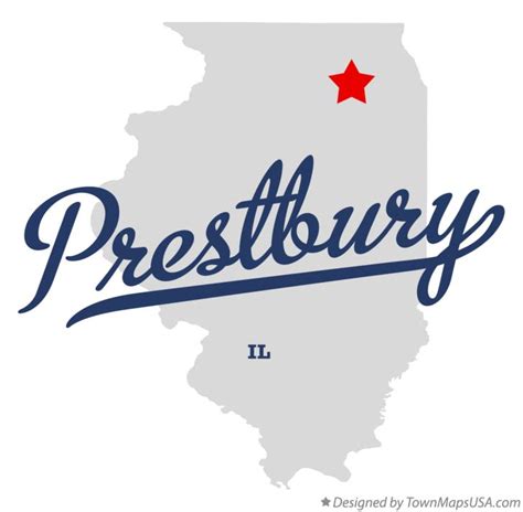 Map of Prestbury, IL, Illinois