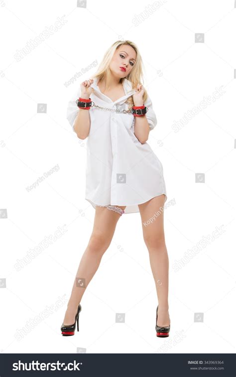 Sexy Beautiful Blonde Girl Handcuffs Wearing Stock Photo 343969364 Shutterstock