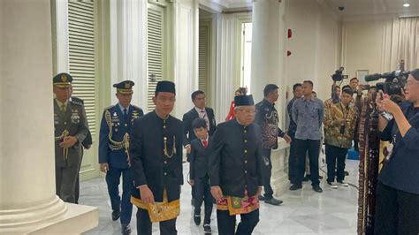 Gibran Ma Ruf Amin Tiba Di Istana Wapres Hadiri Acara Pisah Sambut Dan