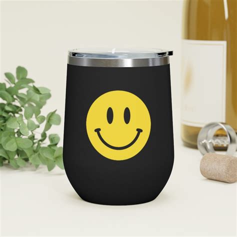 Smiley Face Insulated Tumbler Etsy