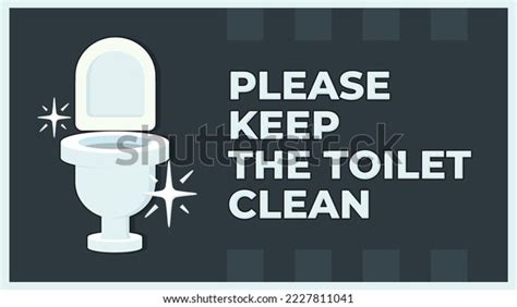 Please Keep Toilet Clean Vector Illustration