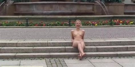 Celine Amazing Hot Blonde Naked In Public Tnaflix
