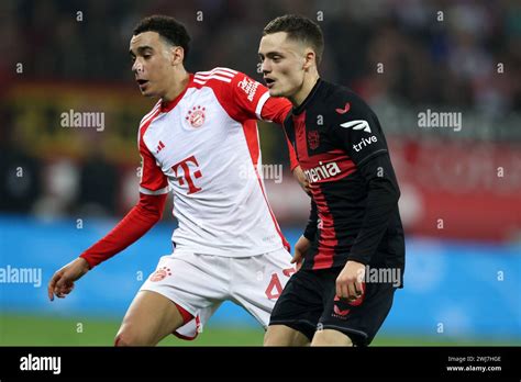 Jamal Musiala Of Bayern Muenchen Florian Wirtz Of Bayer Leverkusen