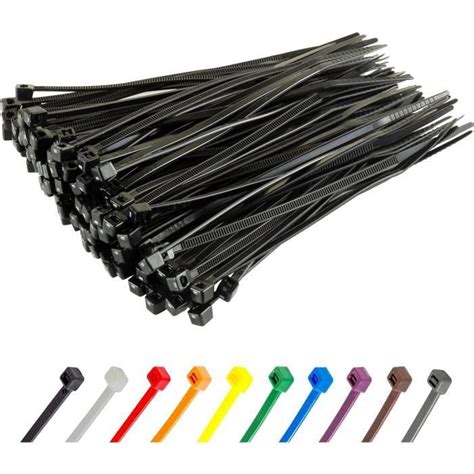 Gocableties Collier De Serrage En Nylon 200 Mm X 4 8 Mm Noir