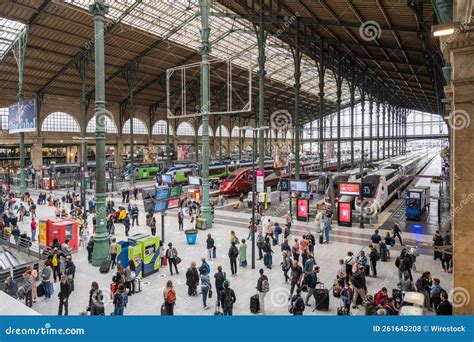 Interior View Of The Gare Du Nord Train Station In Paris France Full