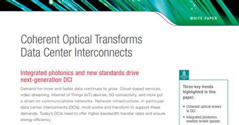 Coherent Optical Transforms Data Center Interconnects Dcd