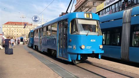 Zet Tram Departing Trg Bana Jela I A Youtube