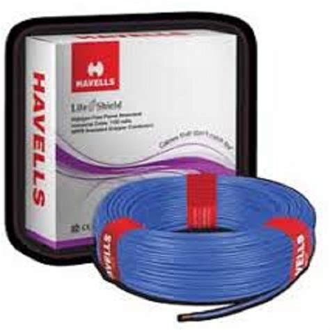 Havells Life Line Plus Blue Sq Mm Pvc Hrfr Cable For Domestic Use