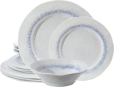 Amazon LEHAHA Melamine Dinnerware Set For 4 12 Piece Outdoor