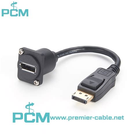 Displayport D Type Panel Mount Extension Cable Premier Cable A Cable